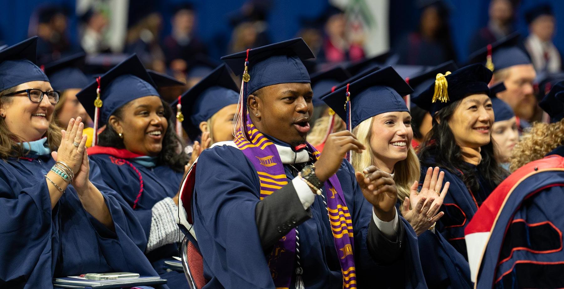 Mobile Mayor Sandy Stimpson delivered the Commencement address at the USA Mitchell Center. 